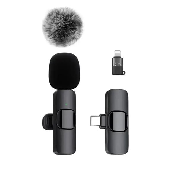 Wireless Mini Lavalier Microphone for iPhone, iPad & USB-C Android, Crystal Clear Audio Mic for Video Recording, Vlogging, TikTok & Content Creators