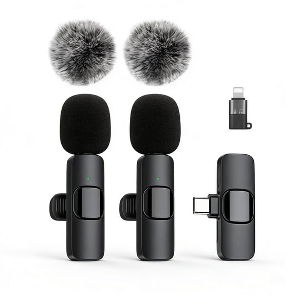 Wireless Mini Lavalier Microphone for iPhone, iPad & USB-C Android, Crystal Clear Audio Mic for Video Recording, Vlogging, TikTok & Content Creators
