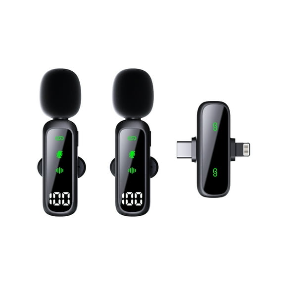 Wireless Mini Microphone for iPhone, Android Phone - Bluetooth Lavalier Lapel Mic for Audio Video Recording - Clip on Content Creator Microphones for YouTube Tiktok Podcast Vlogging