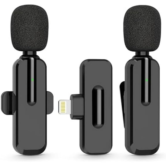 Wireless Mini Microphone for iPhone iPad - Bluetooth Lavalier Lapel Phone Mic for Audio Video Recording - Content Creator Microphones for YouTube Tiktok Podcast Steaming Vlogging