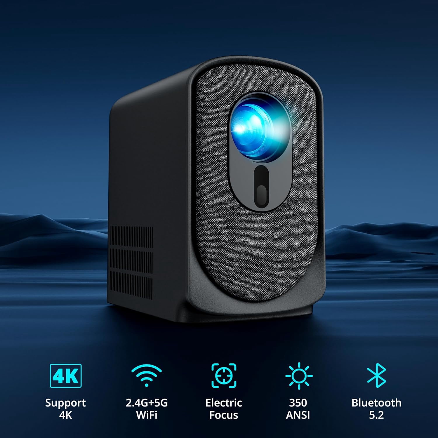 Wireless Mini Projector with WiFi 6 and Bluetooth 5.2