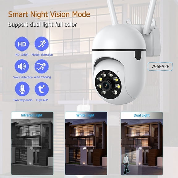 Wireless Mini Security Camera – Pan Tilt, Night Vision, Two-Way Audio & Motion Detection for Indoor/Outdoor