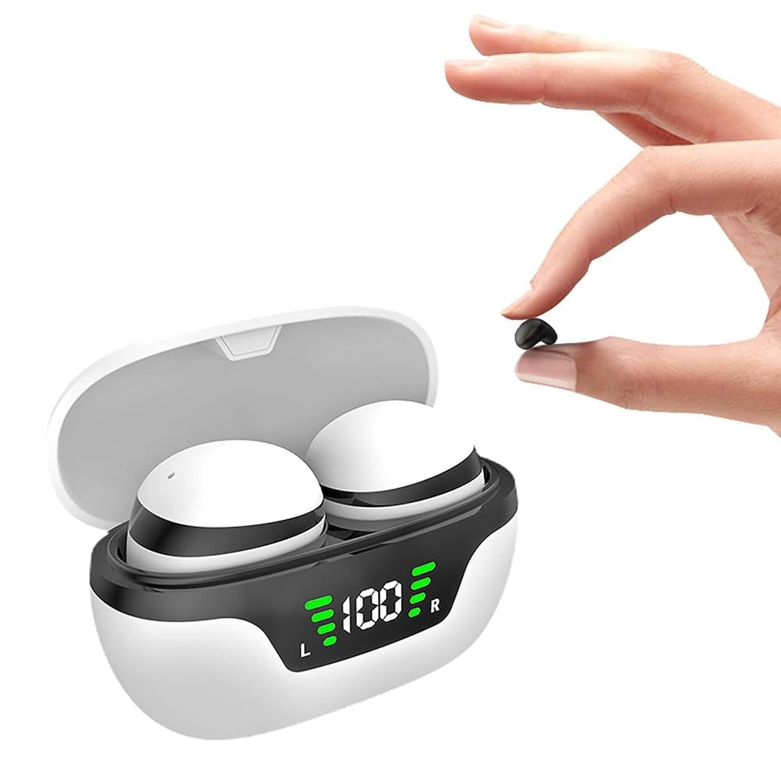 Invisible Earbuds Sleep Smallest Bluetooth Earbuds Mini Wireless Ear Buds Discreet Bluetooth Earpiece Tiny Hidden Small Ears Earbud for Work Headphone Mini Earbuds Smallest Earbuds Wireless Invisible Earbuds Mini