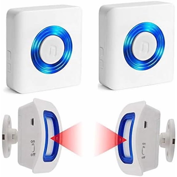 Wireless Motion Sensor Detect Alert, Motion Detector Store Door Entry Doorbell Kit, Caregiver Pager for Elderly/Kids Safety with 2 Motion Sensor + 2 Receiver$$Tools & Hardware Other