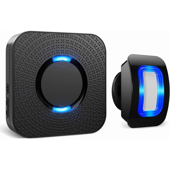 Wireless Motion Sensor LED Light - Motion Detector Alarm Chimes Door Sensor with 500 FT Ran Security Alert Monitor System for Home, Business, Store, Office, School