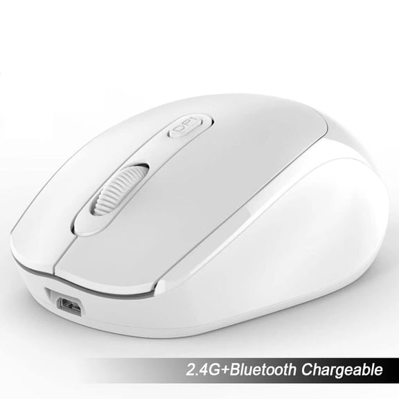 Wireless Mouse 2.4G Bluetooth Ergonomic Optical PC Laptop Cordless Mice for Windows Computer Office