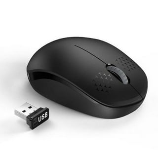 onn. Wireless Fabric, 6-Button Mouse with Adjustable DPI, USB-A Receiver,  Black