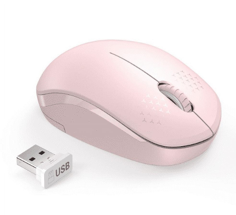 Portable 2.4G Wireless Optical Silent-Click Mini Mouse for Laptop, PC, Mac (Pink) - Walmart.com