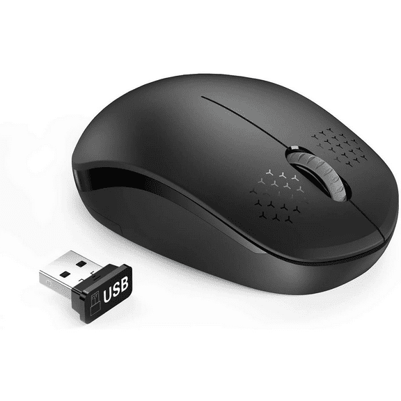 Wireless Mouse, 2.4G Noiseless Mouse with USB Receiver - Portable Computer Mice for PC, Tablet