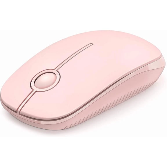 Wireless Mouse, 2.4G Slim Portable Computer Mice with Nano Receiver for Notebook, PC, Laptop, Computer (Black and Gold)