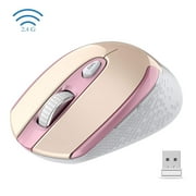 Wireless Mouse, 2.4G Wireless Ergonomic Optical Mouse, Cimetech Slim Silent Mouse with USB Receiver and 3 Adjustable DPI Cordless Computer Mouse for Laptop, Desktop, MacBook ,PC and Home Office-Pink