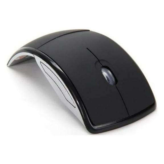 Wireless Mouse,2.4GHz Foldable Folding Arc Optical Mouse with Fast Scrolling for Microsoft Laptop Notebook Computer Mice-Black