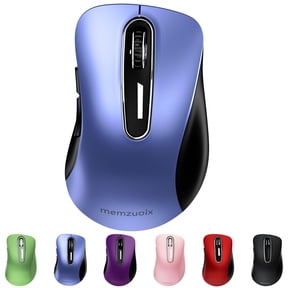 Wireless Mouse, 2.4GHz with USB Mini Receiver, 1200 DPI Optical Tracking, Ambidextrous for Laptop, PC, Computer, Chromebook, Notebook, 5 Buttons-Sky Blue