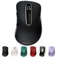 thumbnail image 1 of Wireless Mouse, 2.4GHz with USB Receiver, 1400 DPI Optical Tracking, 5 Buttons,Ambidextrous PC/Mac/Laptop - Black, 1 of 8