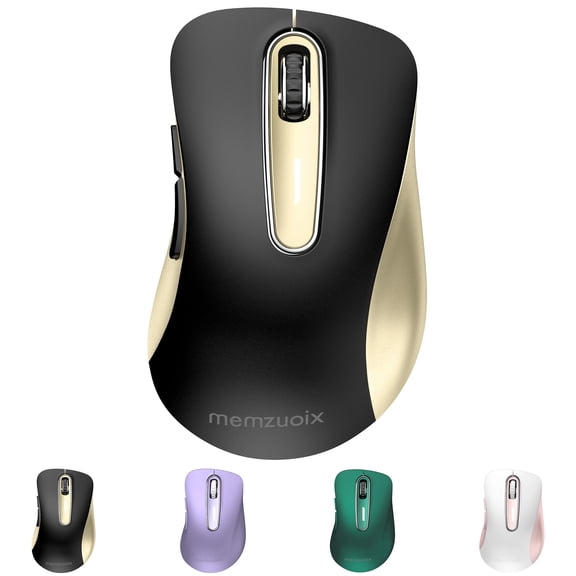 Wireless Mouse, 2.4GHz with USB Receiver, 1200 DPI Optical Tracking, 5 Buttons,Ambidextrous PC/Mac/Laptop - Black