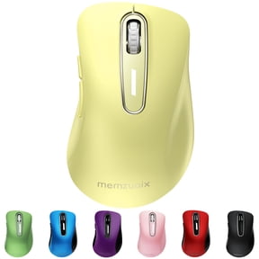 Wireless Mouse, 2.4GHz with USB Receiver, 1200 DPI Optical Tracking, 5 Buttons,Ambidextrous PC/Mac/Laptop - Light yellow