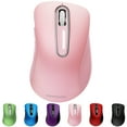 thumbnail image 1 of Wireless Mouse, 2.4GHz with USB Receiver, 1200 DPI Optical Tracking, 5 Buttons,Ambidextrous PC/Mac/Laptop -Pink, 1 of 8