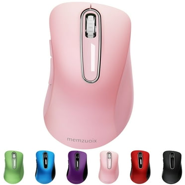 Wireless Mouse, 2.4GHz with USB Receiver, 1200 DPI Optical Tracking, 5 Buttons,Ambidextrous PC/Mac/Laptop -Pink