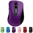 thumbnail image 1 of Wireless Mouse, 2.4GHz with USB Receiver, 1200 DPI Optical Tracking, 5 Buttons,Ambidextrous PC/Mac/Laptop -Purple, 1 of 7