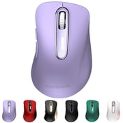 Wireless Mouse, 2.4GHz with USB Receiver, 1200 DPI Optical Tracking, 5 Buttons,Ambidextrous PC/Mac/Laptop -Purple