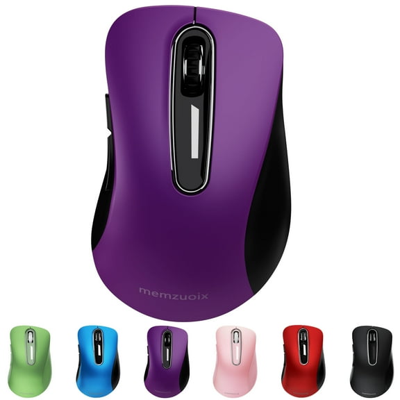 Wireless Mouse, 2.4GHz with USB Receiver, 1200 DPI Optical Tracking, 5 Buttons,Ambidextrous PC/Mac/Laptop -Purple