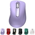 thumbnail image 1 of Wireless Mouse, 2.4GHz with USB Receiver, 1200 DPI Optical Tracking, 5 Buttons,Ambidextrous PC/Mac/Laptop -Purple, 1 of 7