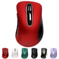 thumbnail image 1 of Wireless Mouse, 2.4GHz with USB Receiver, 1200 DPI Optical Tracking, 5 Buttons,Ambidextrous PC/Mac/Laptop - Red, 1 of 8