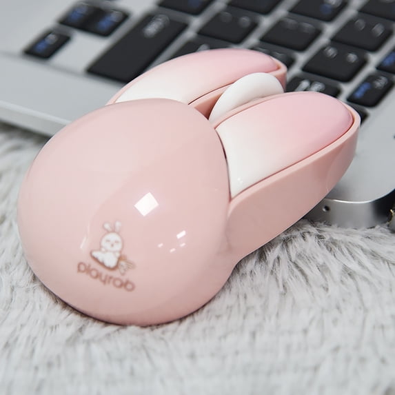 Wireless Mouse Cute Rabbit Wireless Computer Mouse for Laptop, Silent Portable 2.4GHz Optical Wireless Mice, Kawaii Cordless Laptop Mouse for Kids Grils PC Macbook Notebook Desktop Chromebook