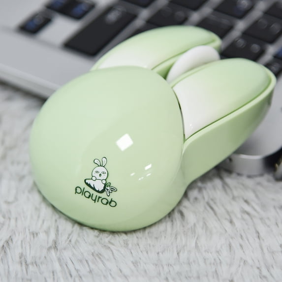 Wireless Mouse Cute Rabbit Wireless Computer Mouse for Laptop, Silent Portable 2.4GHz Optical Wireless Mice, Kawaii Cordless Laptop Mouse for Kids Grils PC Macbook Notebook Desktop Chromebook