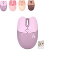 thumbnail image 1 of Wireless Mouse, Ergonomic Mouse, Wireless Compact Silent Mouse with Cute Rabbit Designs, Silent Mouse with USB Nano Receiver for Computer, Purple, 1 of 1