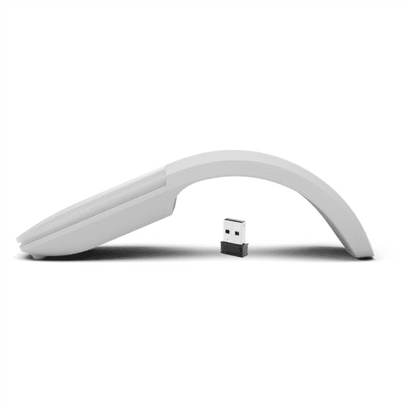 Wireless Mouse Foldable Arc Touch Mause Ultra-Thin Mute Office for PC Laptop White ywm58