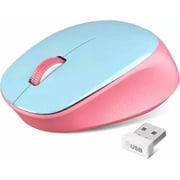 Wireless Mouse For Laptop Silent Portable Computer Mouse By Ratel New Pink/Blue