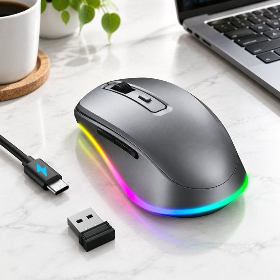 Wireless Mouse - Keepputers Awake Space Grey