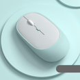 thumbnail image 1 of Wireless Mouse for Laptop, 2.4GHz Mute Portable Computer Mouse with USB Receiver, Ergonomic Design Comfortable to Grip, for Laptop, PC, Computer(Mint Green), 1 of 6