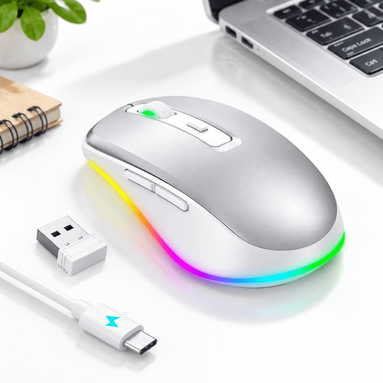 Wireless Mouse Led With Built-in Mover - Walmart.com