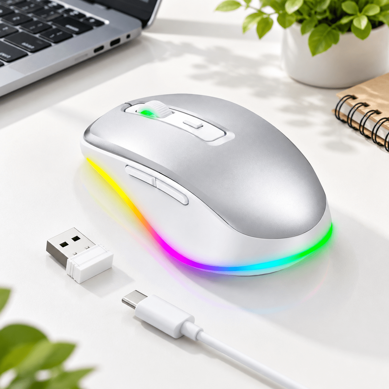 Wireless Mouse Led With Built-in Mover - Walmart.com