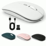 Wireless Mouse, Mouse for Laptop, Bluetooth Mouse, White