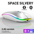 thumbnail image 1 of Wireless Mouse RGB Rechargeable Bluetooth Mice Wireless Computer Mause LED Backlit Ergonomic Gaming Mouse for Laptop PC 3600DPI, 1 of 10