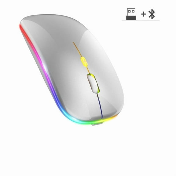 Wireless Mouse RGB Rechargeable Bluetooth Mice Wireless Computer Mause LED Backlit Ergonomic Gaming Mouse for Laptop PC