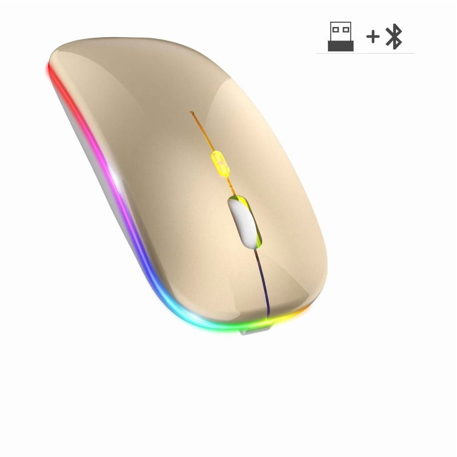 Wireless Mouse RGB Rechargeable Bluetooth Mice Wireless Computer Mause LED Backlit Ergonomic Gaming Mouse for Laptop PC