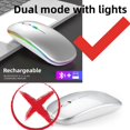 Wireless Mouse RGB Rechargeable Mice Wireless Computer Mause LED