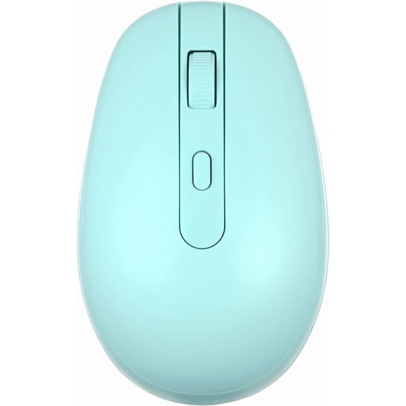 Wireless Mouse RM700 2.4G Silent Mouse with USB Nano Receiver for Laptop,PC,Mac,Chromebook,Windows (Light Cyan)