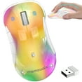 thumbnail image 1 of Wireless Mouse, Rechargeable with 9-Color Backlight, 1400 DPI, 2.4G USB, 5 Buttons, Long Battery Life, Wide Compatibility for PC, Laptop, Mac, PS5, and Tablet (White), 1 of 10