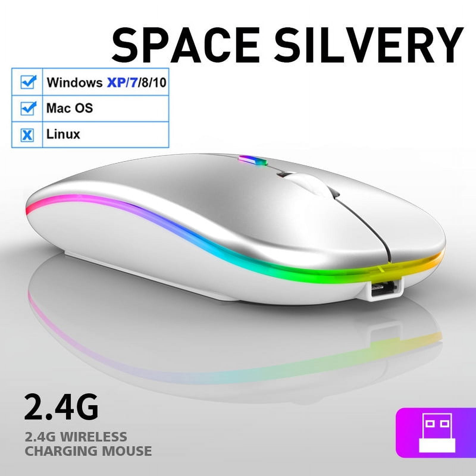 Wireless Mouse With LED Backlit USB Rechargeable