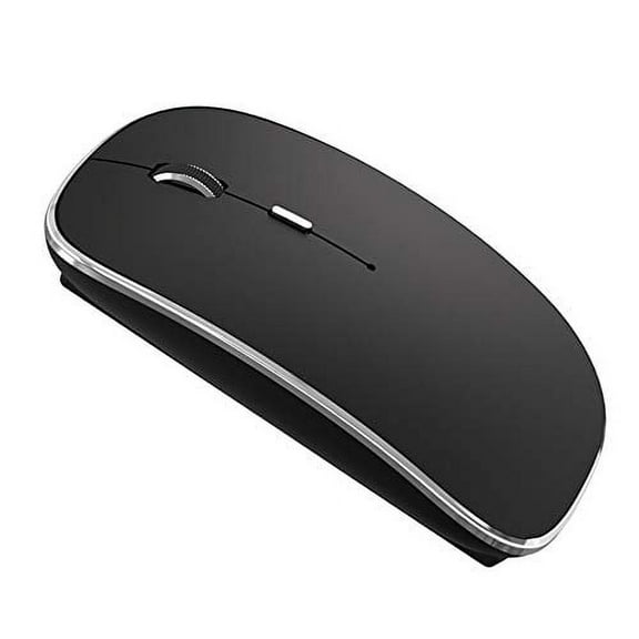 Wireless Mouse for MacBook Pro MacBook Air Laptop Mac iMac Desktop Computer Windows Chromebook (Black Silver)
