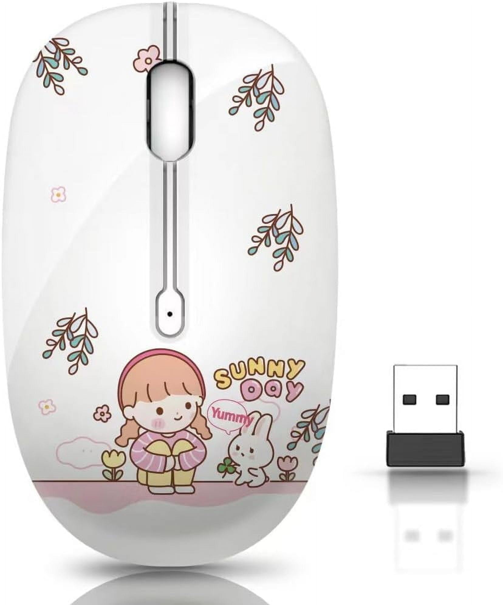 Computer Mouse Interior Wireless Wireless Mouse with Nano Receiver for PC, Laptop, Notebook, Computer ...
