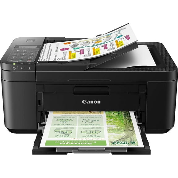 Wireless Multi-Function Printer - Automatic Document Feeder, Fax Capability & Mobile Print Support, Black