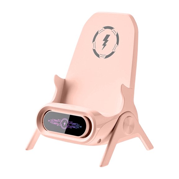 Wireless Multifunctional Desktop Phone Holder with Integrated Three-in- Charging Station