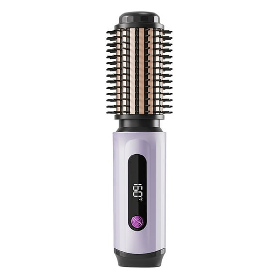 Wireless Multipurpose Hair Curler and Straightener Brush Portable Styling Tool with Fast Heating Technology for Home Use