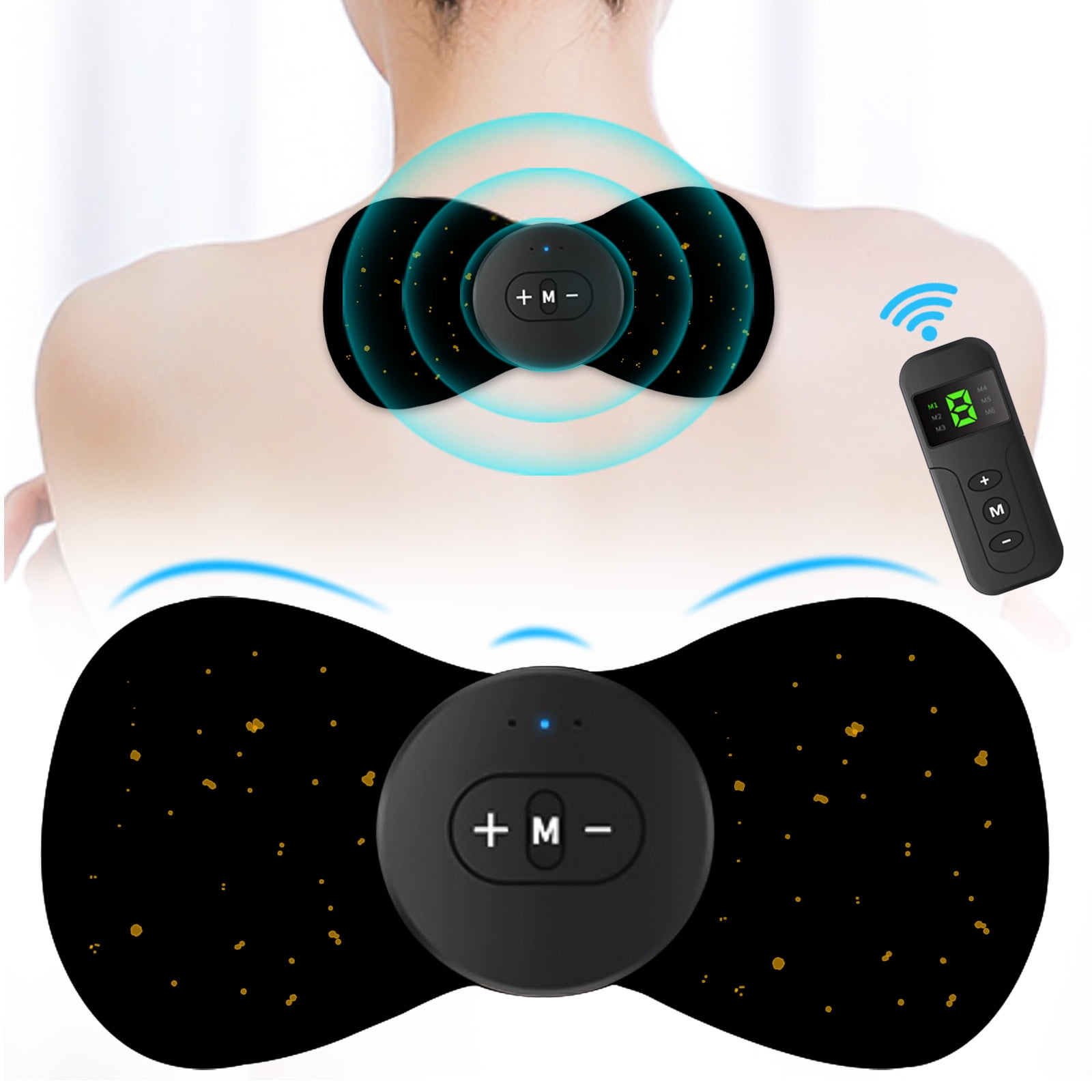 Walmart exclusive discounts  Shaboo Prints Wireless Neck Massager, USB Rechargeable TENS EMS Muscle Stimulator with 6 Modes and Auto Shut-Off